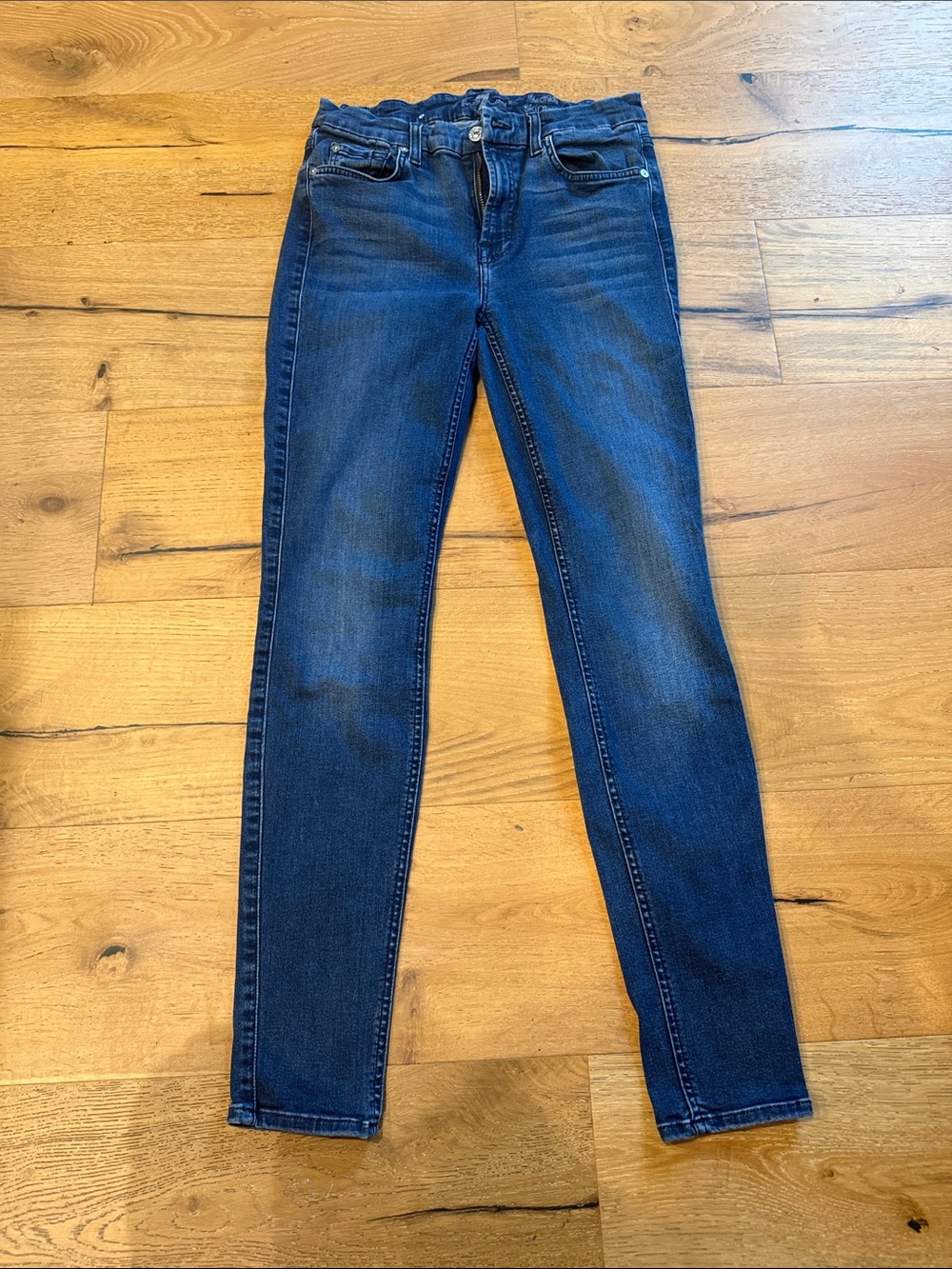 7 For All Mankind Dark Blue Skinny Jeans